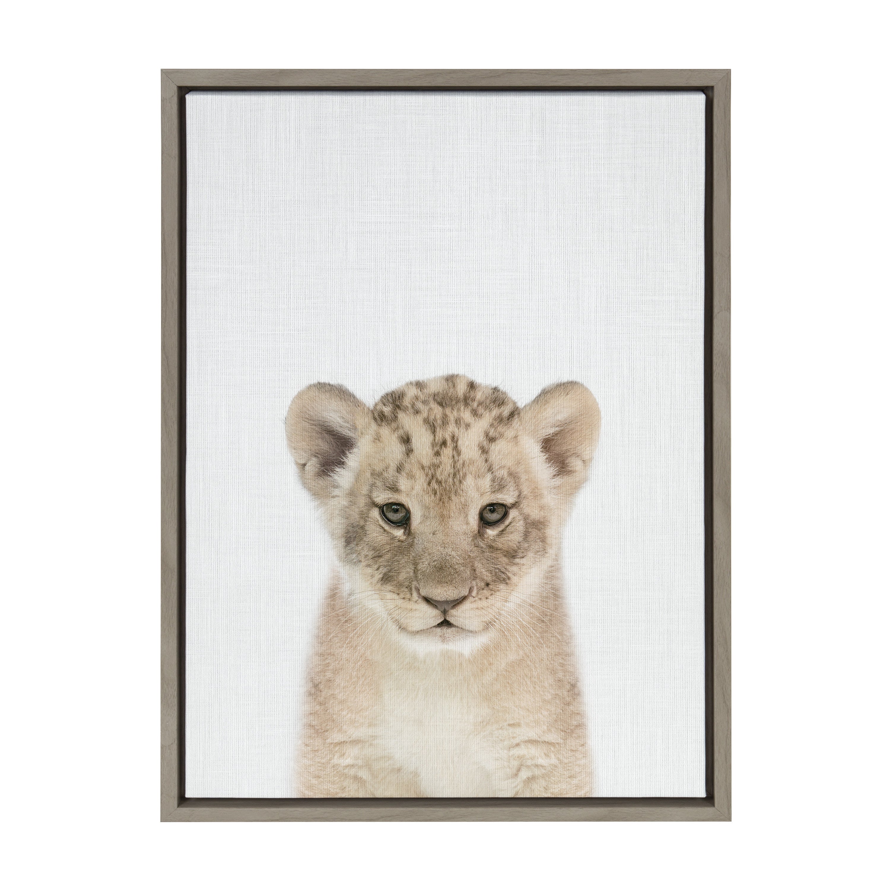 Sylvie Baby Lion Color Framed Canvas by kateandlaurel - product image 2 for Resin Society