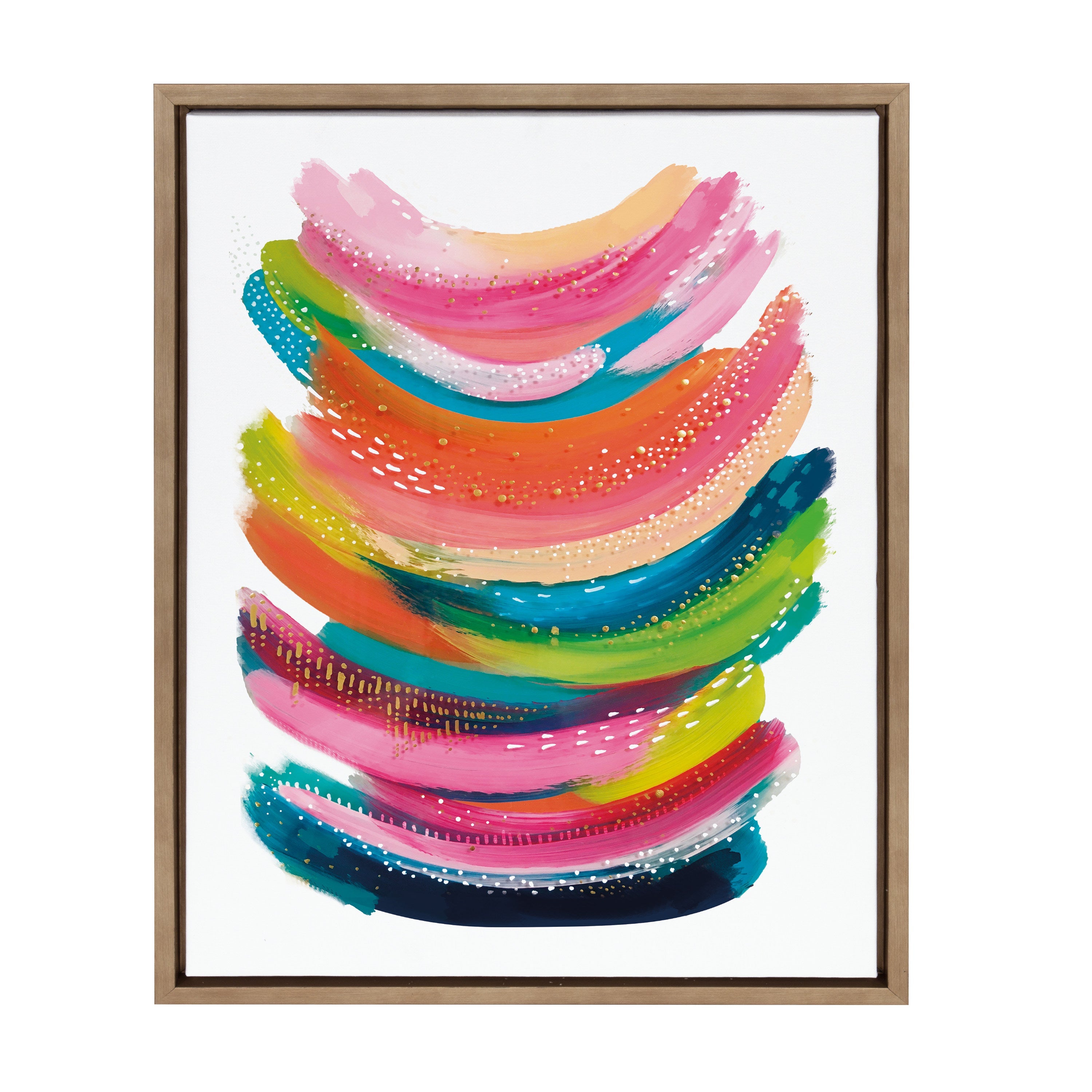 Sylvie Bright Abstract Framed Canvas