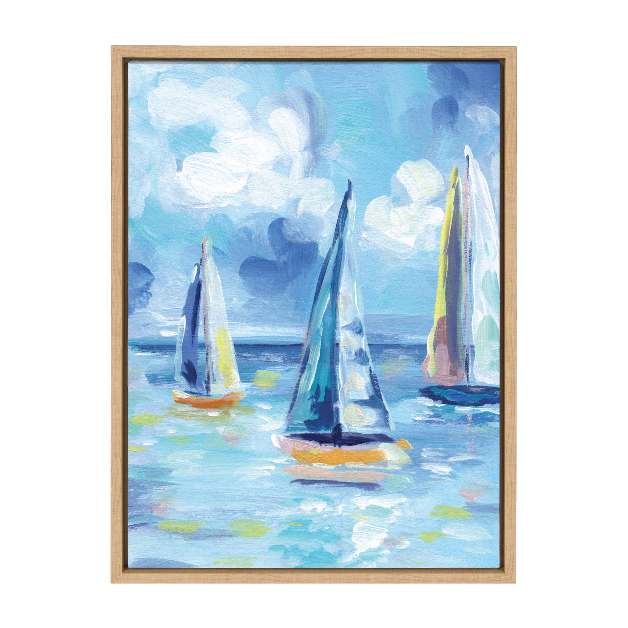 Sylvie Come Sail Away Framed Canvas by Rachel Christopoulos by kateandlaurel - product image 8 for Resin Society