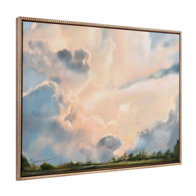 Sylvie Beaded Clouds Framed Canvas by Mary Sparrow