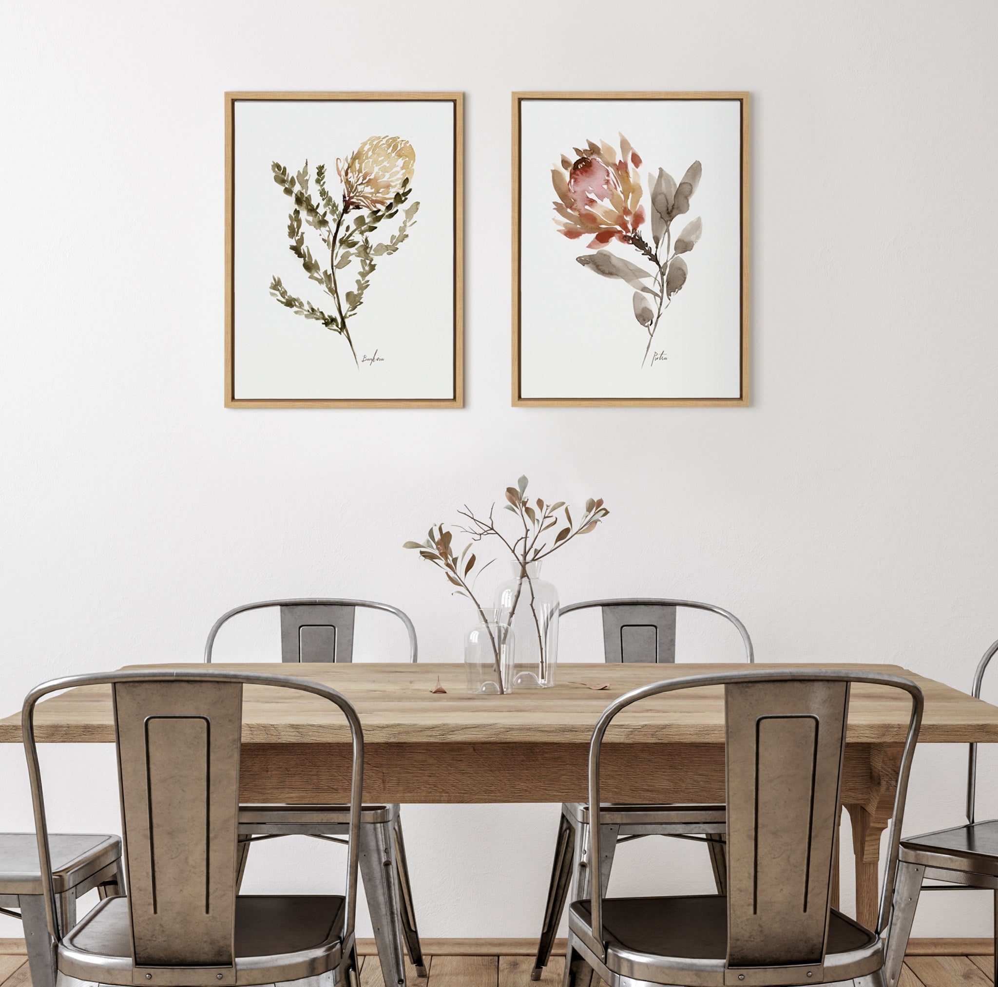 Sylvie Wild Banksia Framed Canvas by kateandlaurel - product image 9 for Resin Society