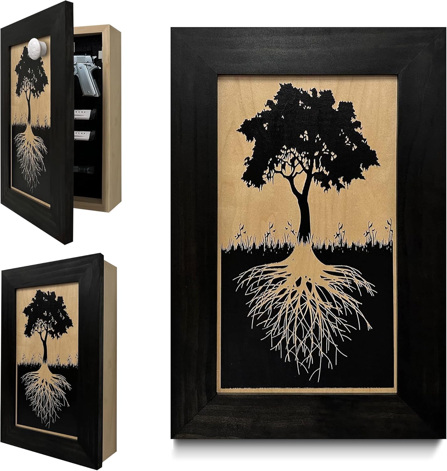 Tree of Life Hidden Gun Storage Wall Decor Concealment Furniture by Bellewood Designs - product image 8 for Resin Society