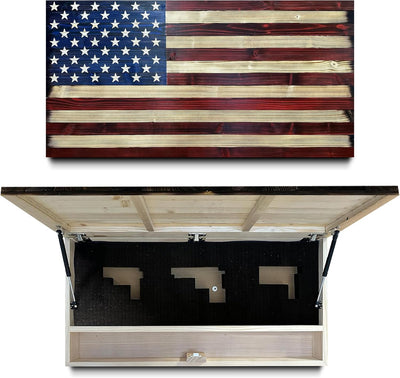 Large American Flag Gun Safe by Bellewood Designs - main product image for Resin Society