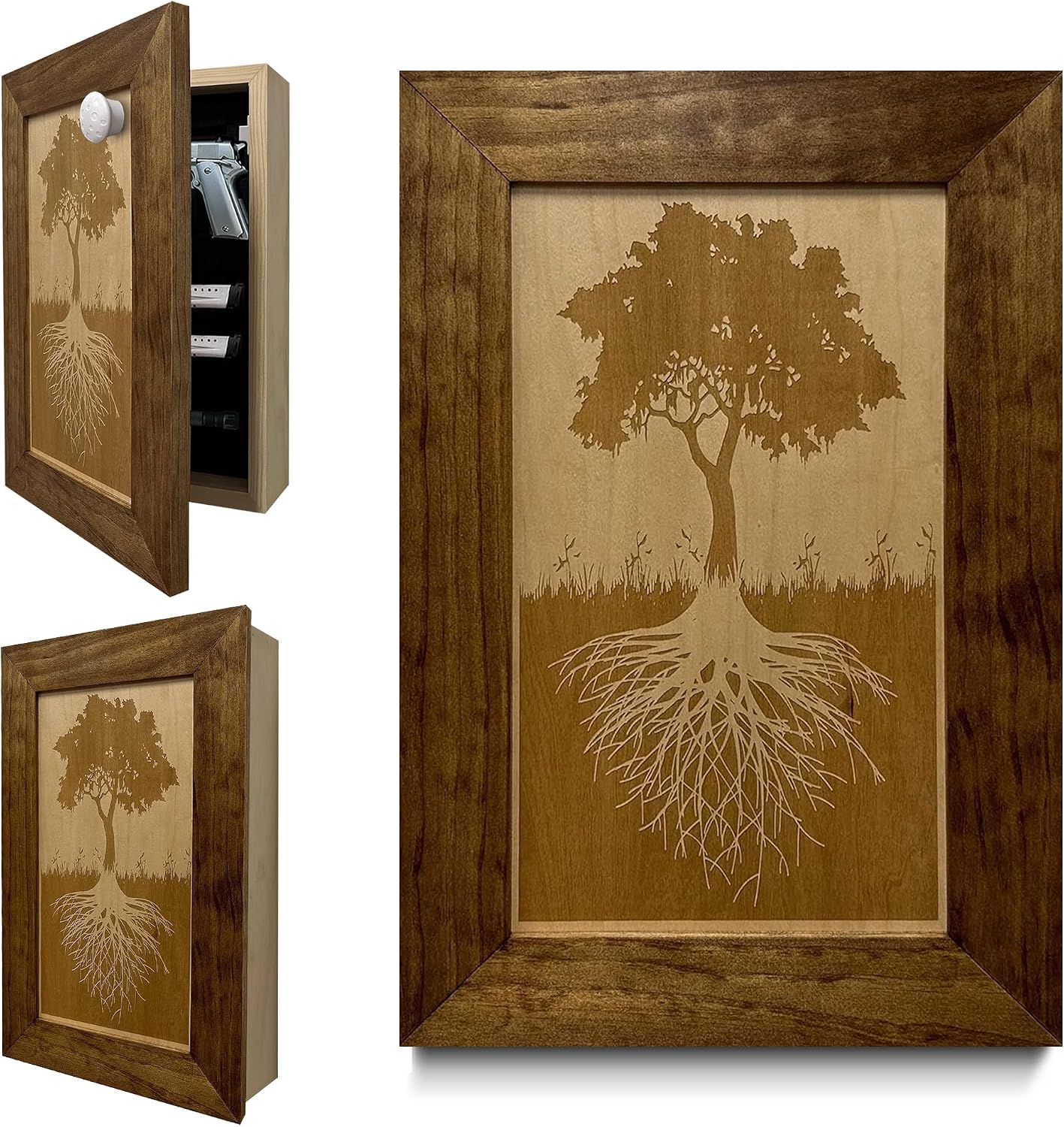 Tree of Life Hidden Gun Storage Wall Decor Concealment Furniture by Bellewood Designs - product image 9 for Resin Society
