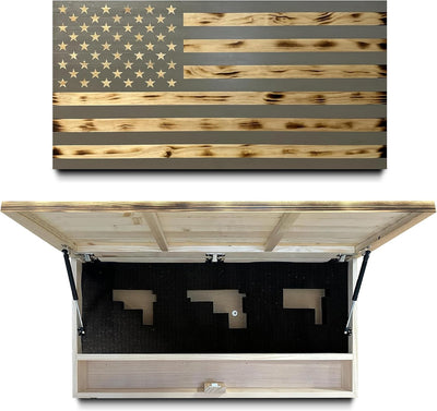 Large American Flag Gun Safe by Bellewood Designs - main product image for Resin Society