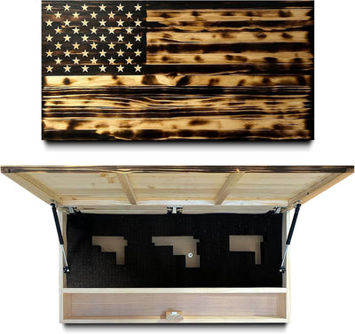 Large American Flag Gun Safe by Bellewood Designs - main product image for Resin Society