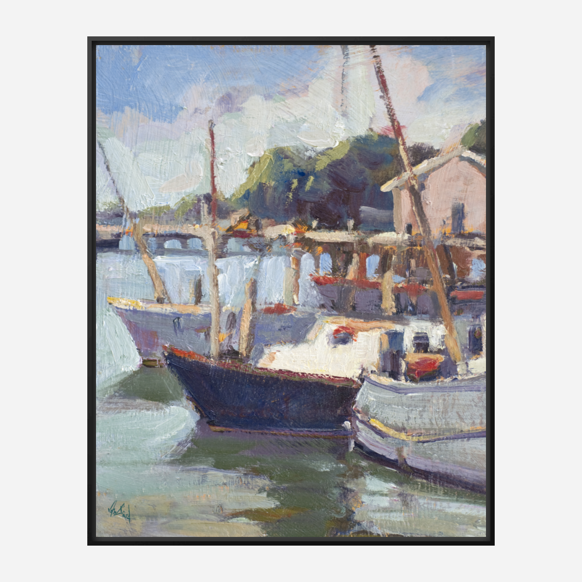 Marina Artist Enhanced Canvas Print by John Beard Collection - product image 5 for Resin Society