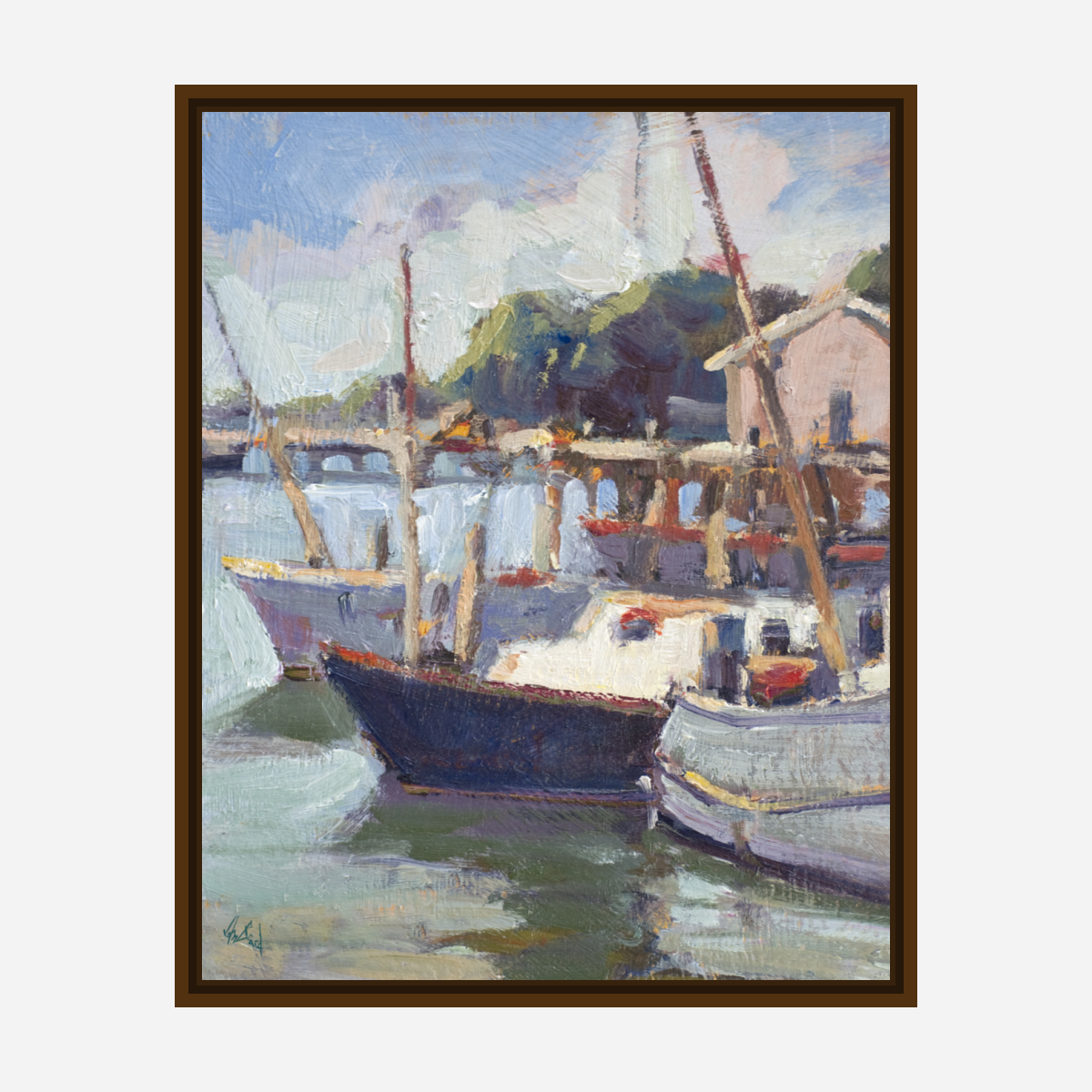 Marina Artist Enhanced Canvas Print by John Beard Collection - product image 7 for Resin Society