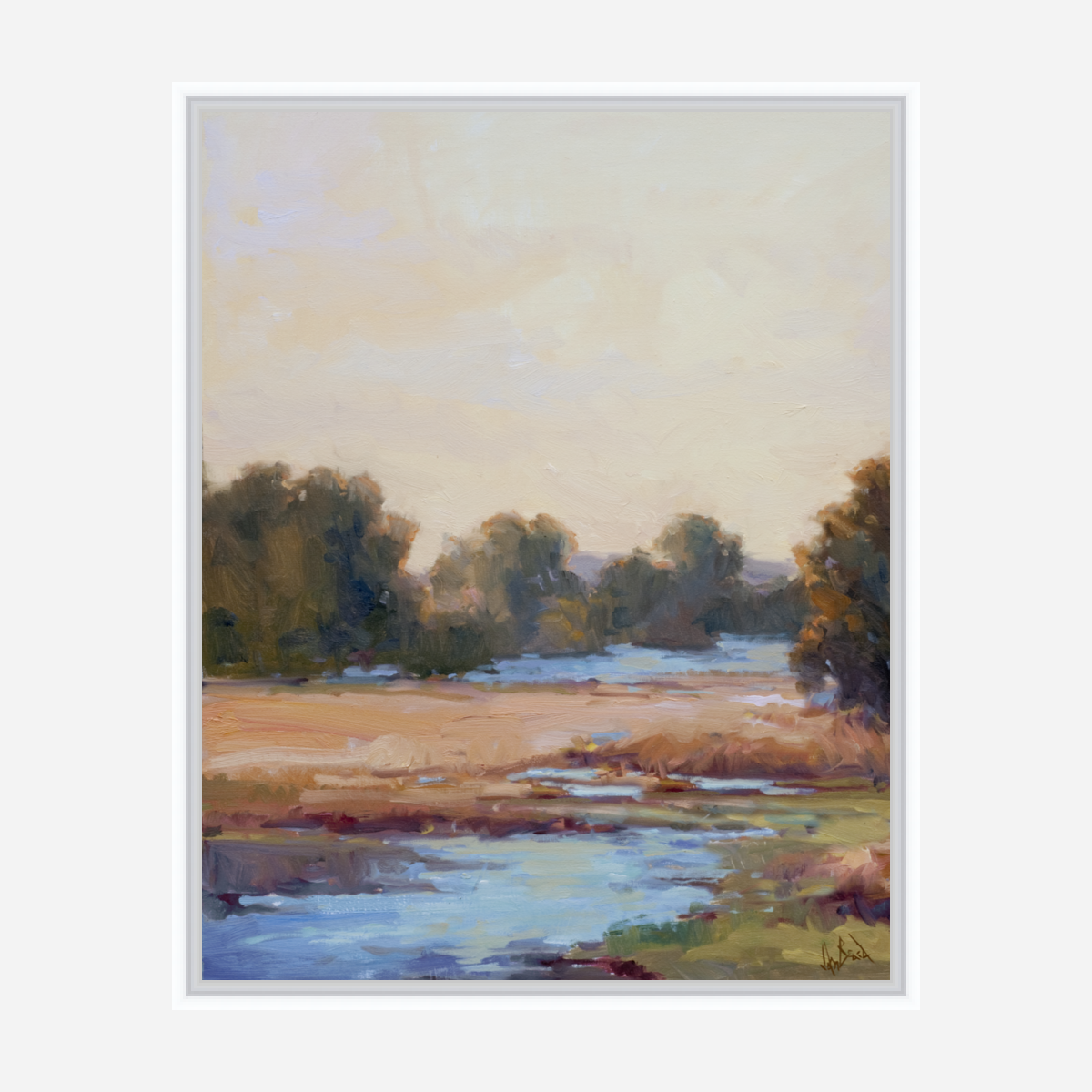 Marsh Morning II Artist Enhanced Canvas Print by John Beard Collection - product image 3 for Resin Society