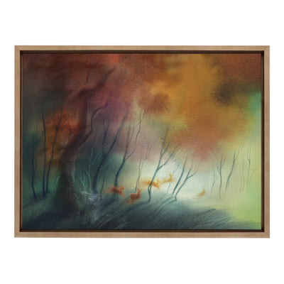 Sylvie Waltz of the Stags Framed Canvas by Faryn Hughes