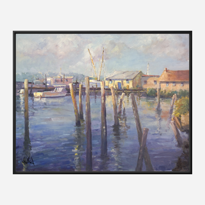Mayport Pilings Artist Enhanced Canvas Print by John Beard Collection - product image 5 for Resin Society