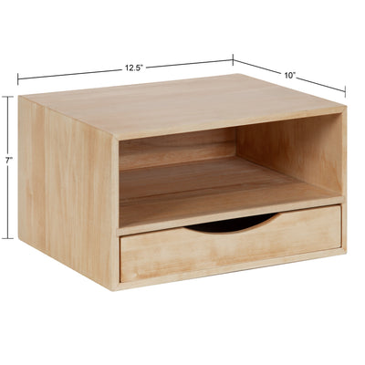 Hutton Floating Wall Shelf with Drawer by kateandlaurel - product image 2 for Resin Society
