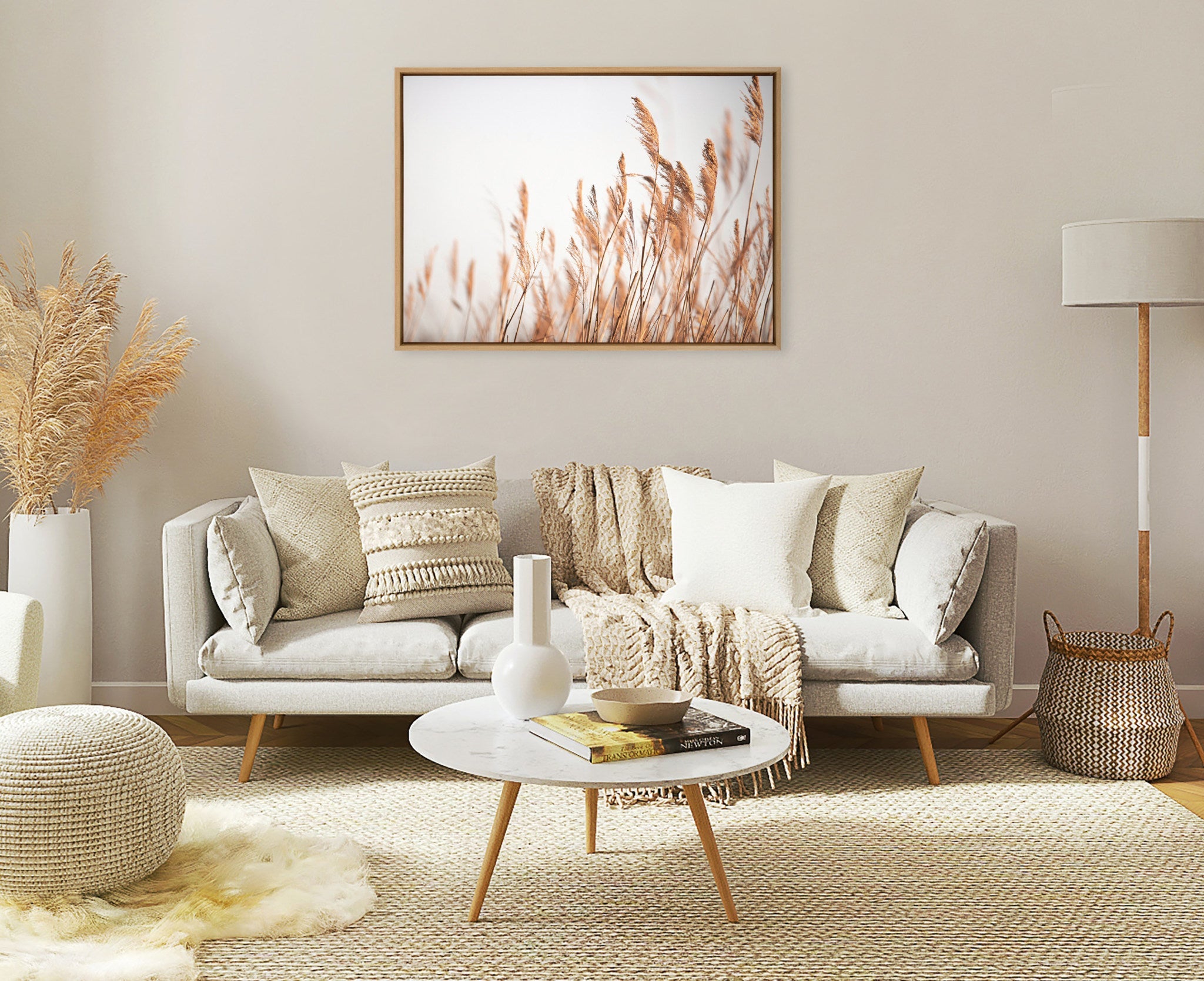 Sylvie Marsh Grass No 4 Framed Canvas by kateandlaurel - product image 6 for Resin Society