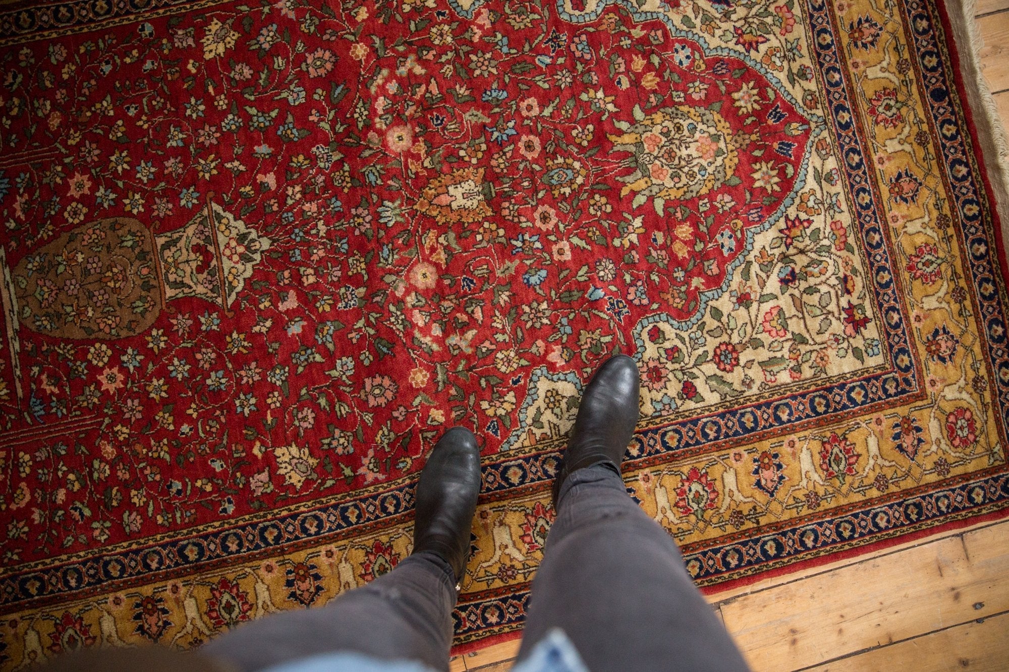 4.5x6.5 Vintage Romanian Hereke Design Rug by Old New House® - product image 2 for Resin Society