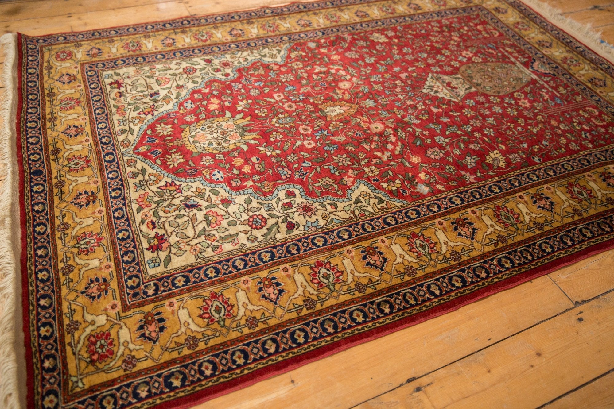 4.5x6.5 Vintage Romanian Hereke Design Rug by Old New House® - product image 9 for Resin Society