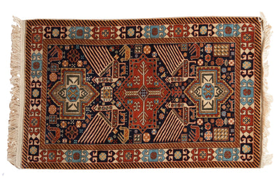 3.5x5.5 Vintage Romanian Akstafa Design Rug by Old New House® - main product image for Resin Society
