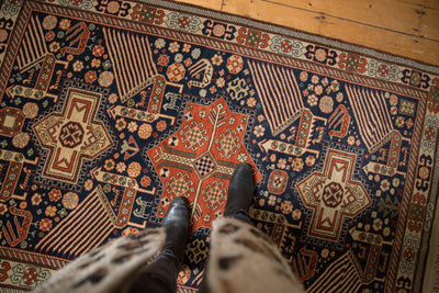 4x6.5 Vintage Romanian Akstafa Design Rug by Old New House® - product image 2 for Resin Society