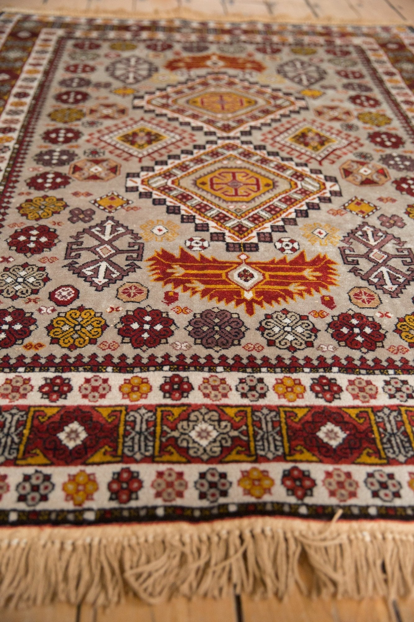 4x5.5 Vintage Romanian Shirvan Design Rug by Old New House® - product image 4 for Resin Society