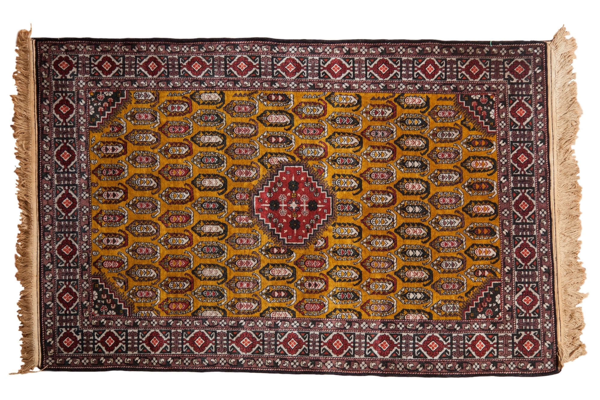 4x6.5 Vintage Romanian Shirvan Design Rug by Old New House® - main product image for Resin Society