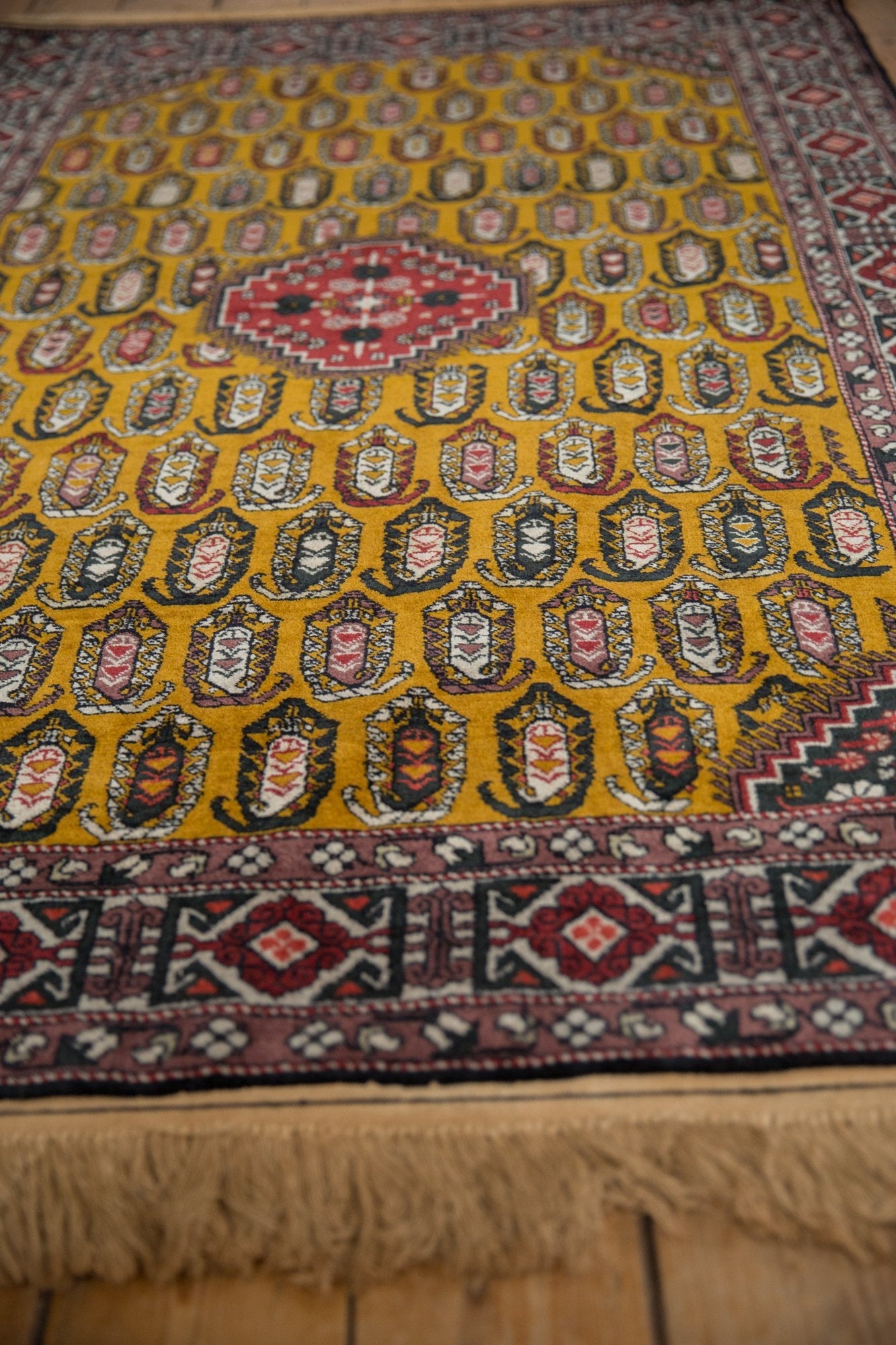 4x6.5 Vintage Romanian Shirvan Design Rug by Old New House® - product image 5 for Resin Society