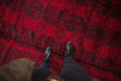 9x12.5 Vintage Afghani Ersari Design Carpet by Old New House® - product image 2 for Resin Society