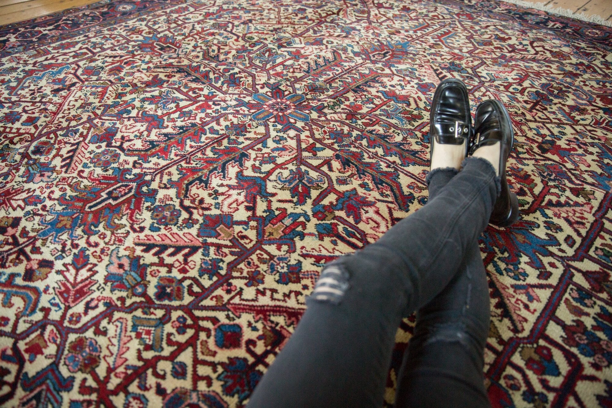 9.5x10 Vintage Mehrivan Square Carpet by Old New House® - product image 3 for Resin Society