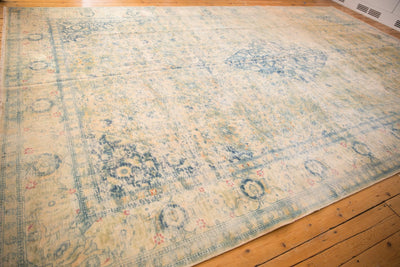 9x14.5 Vintage Distressed Bulgarian Herati Design Carpet by Old New House® - product image 3 for Resin Society