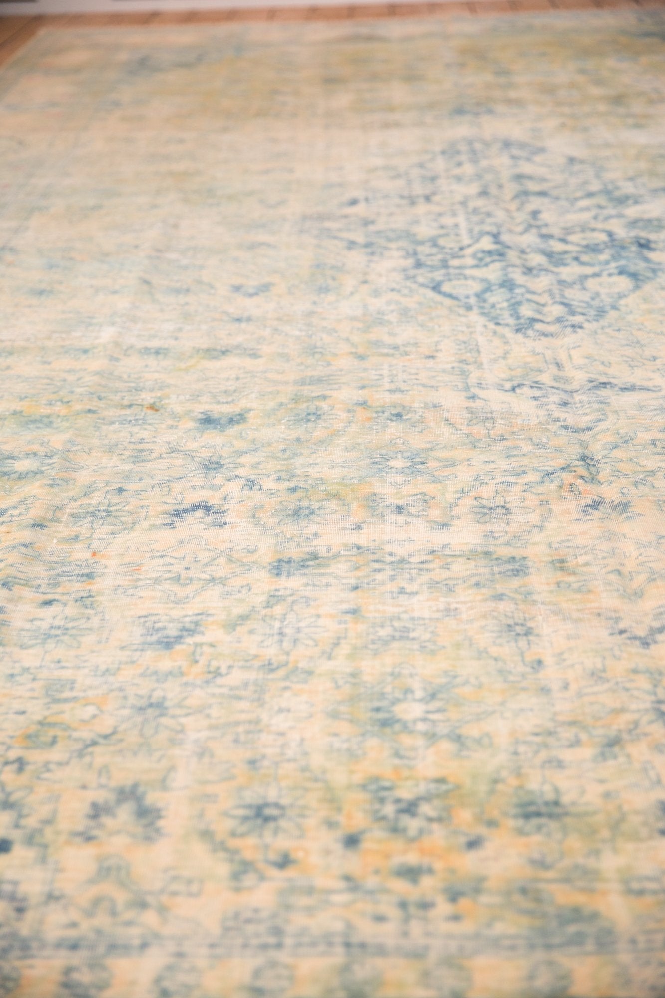 9x14.5 Vintage Distressed Bulgarian Herati Design Carpet by Old New House® - product image 7 for Resin Society