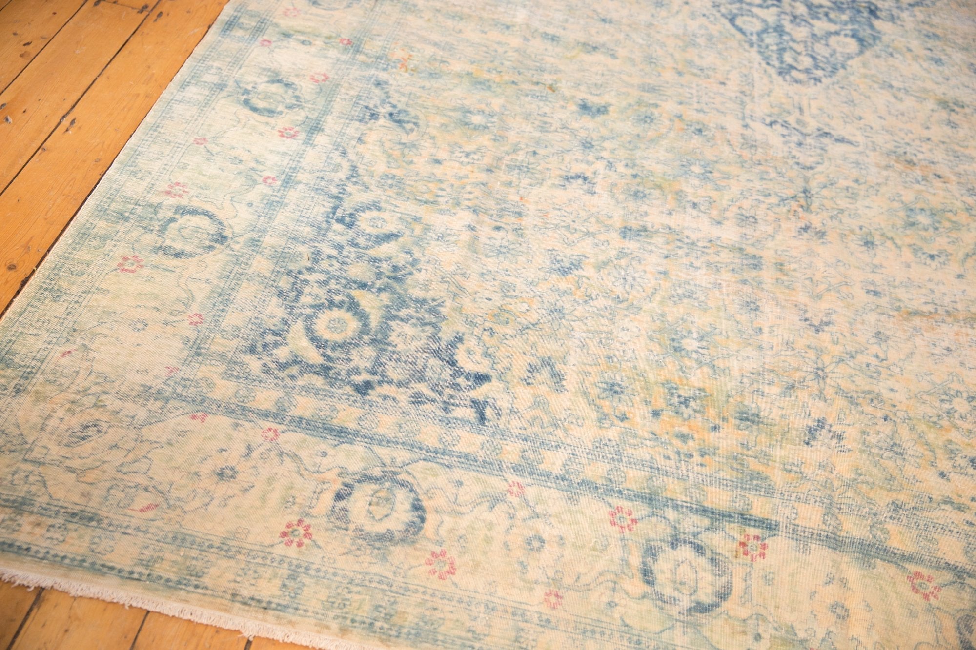 9x14.5 Vintage Distressed Bulgarian Herati Design Carpet by Old New House® - product image 8 for Resin Society