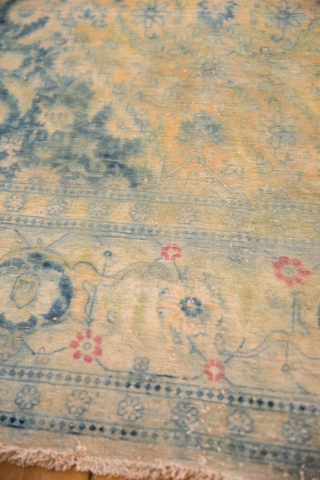9x14.5 Vintage Distressed Bulgarian Herati Design Carpet by Old New House® - product image 12 for Resin Society