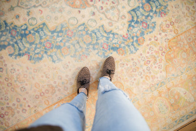 10x14 Vintage Distressed Bulgarian Herati Design Carpet by Old New House® - product image 2 for Resin Society
