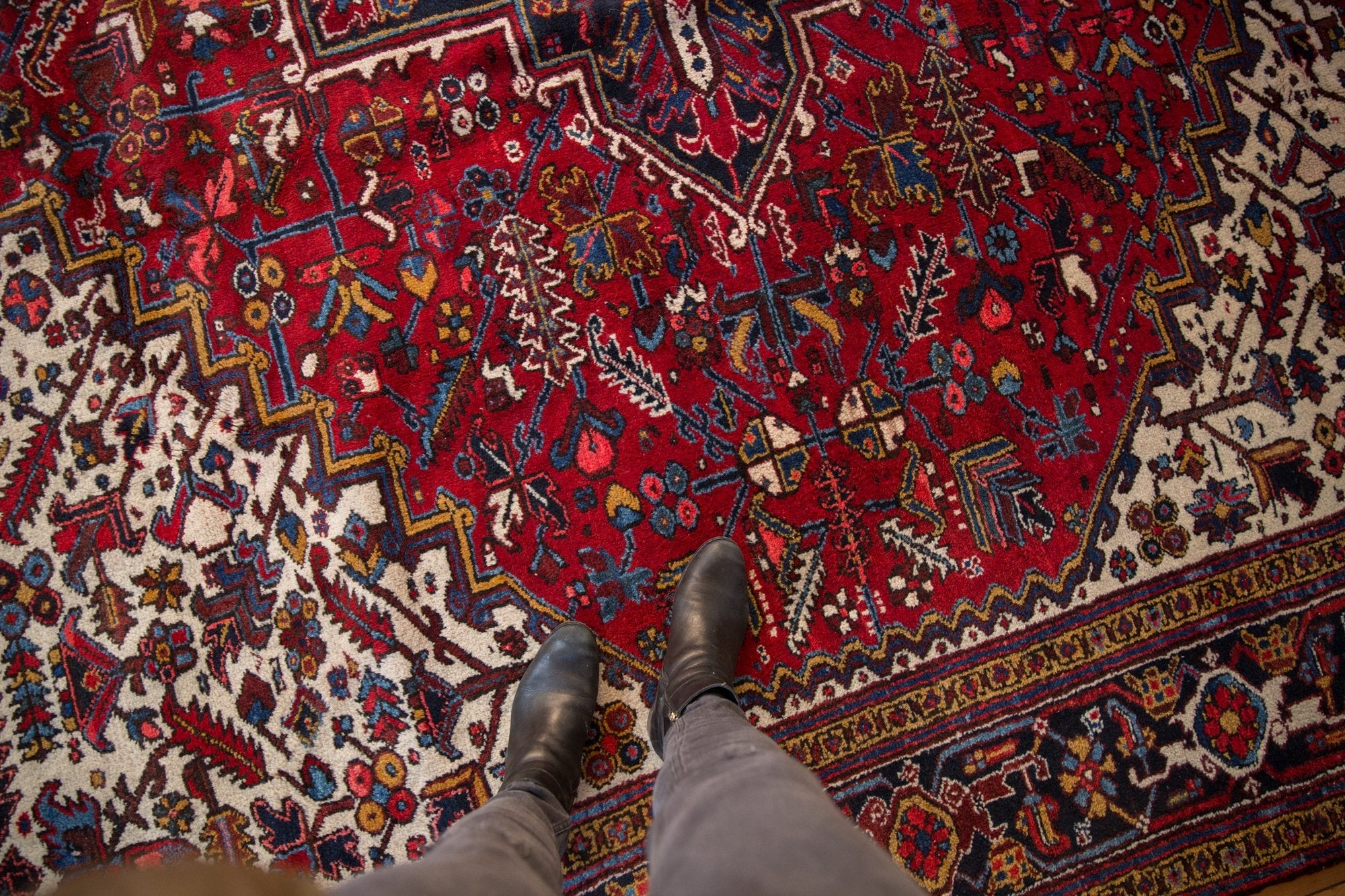 12.5x12.5 Vintage Mehrivan Square Carpet by Old New House® - product image 2 for Resin Society