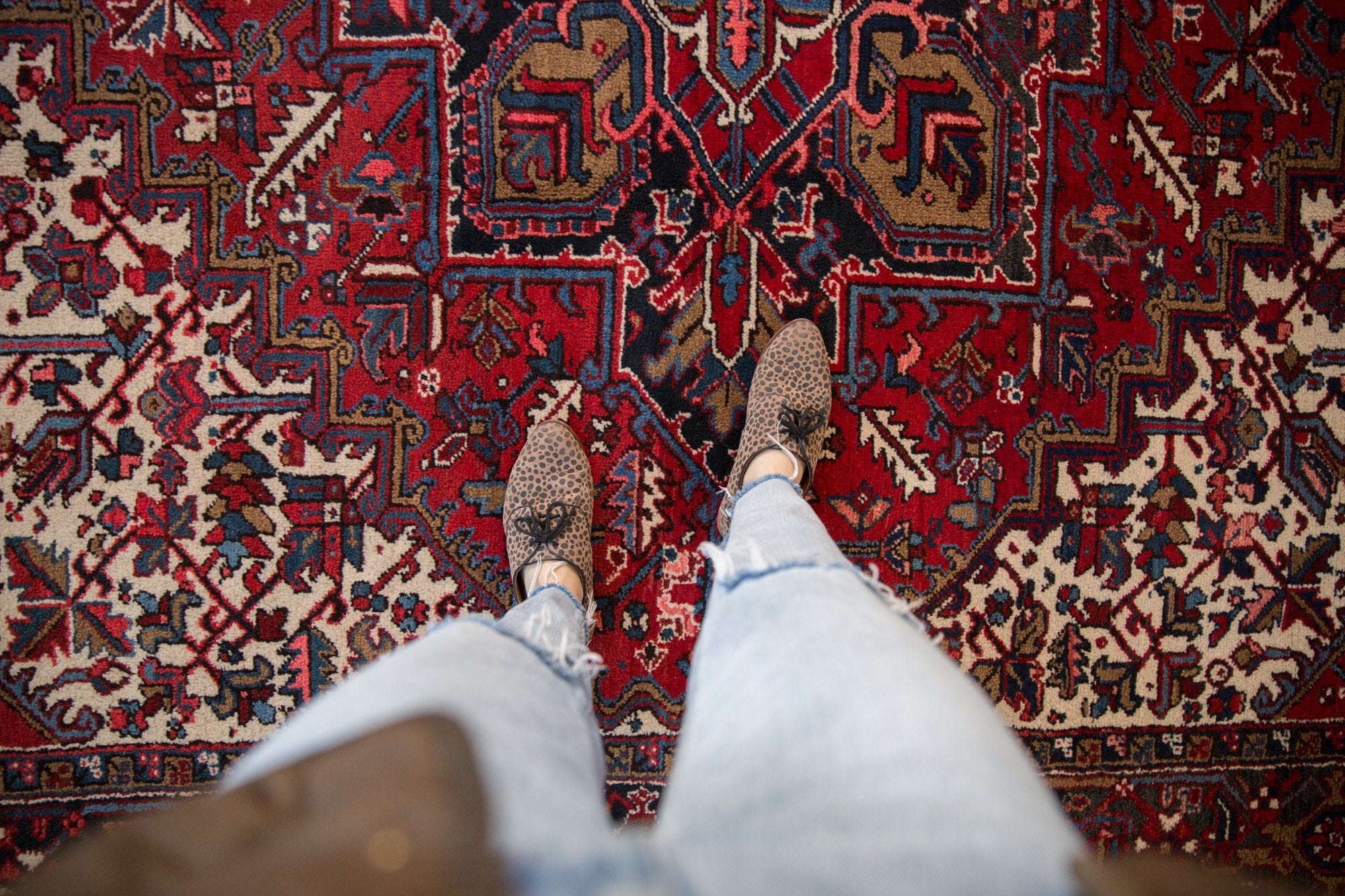 9.5x10 Vintage Mehrivan Square Carpet by Old New House® - product image 2 for Resin Society