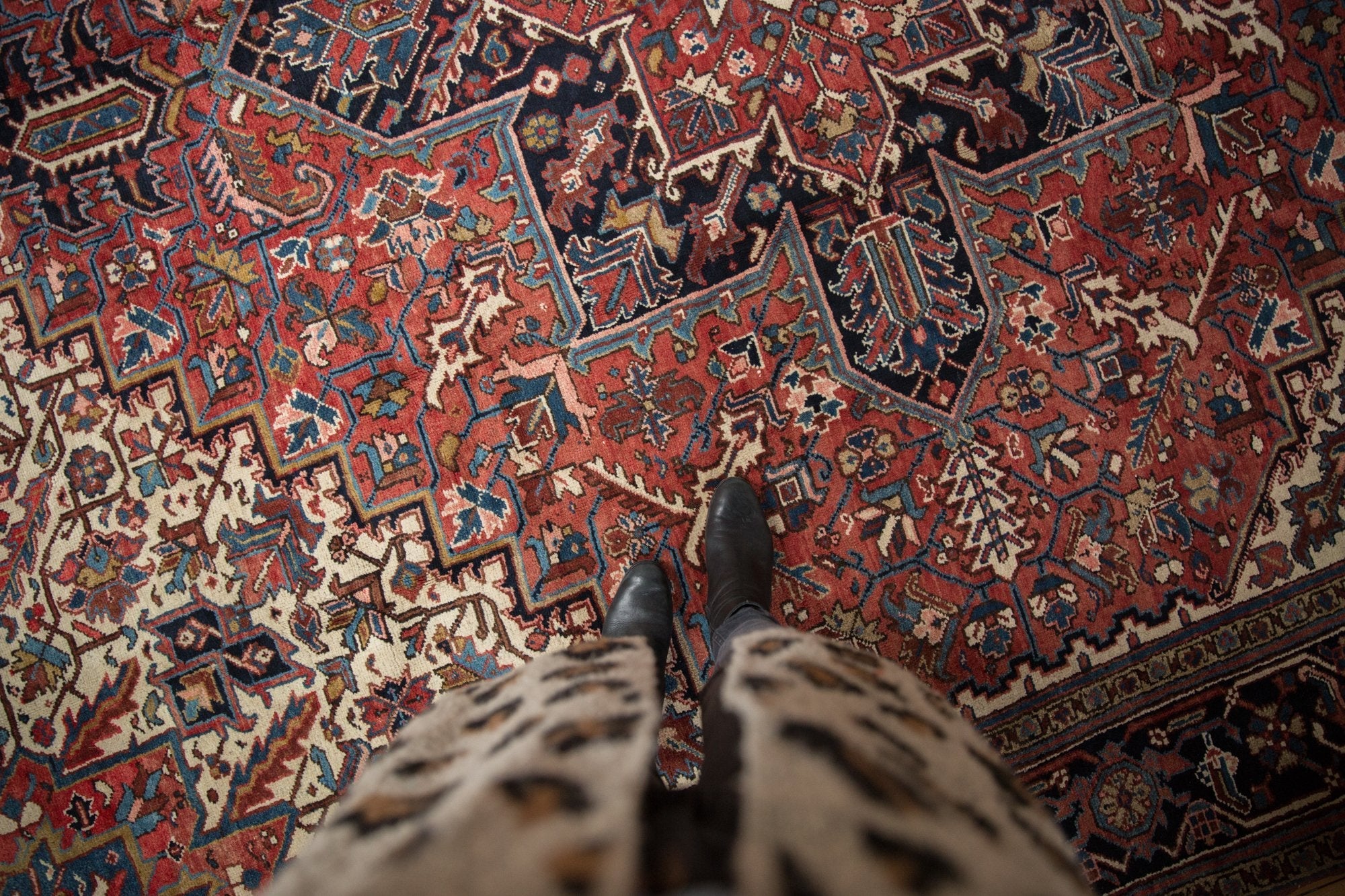 11.5x12.5 Vintage Heriz Square Carpet by Old New House® - product image 2 for Resin Society