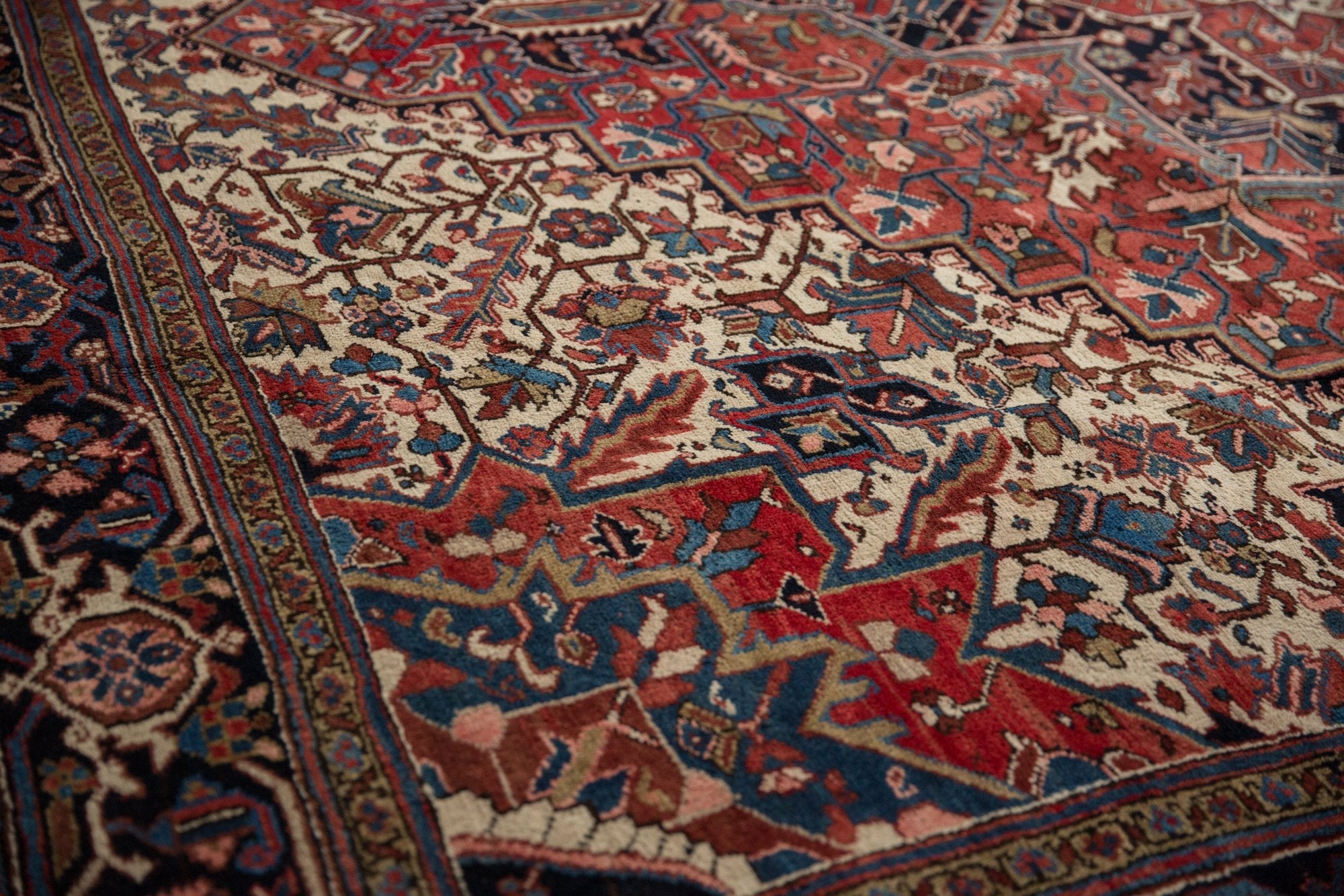 11.5x12.5 Vintage Heriz Square Carpet by Old New House® - product image 4 for Resin Society