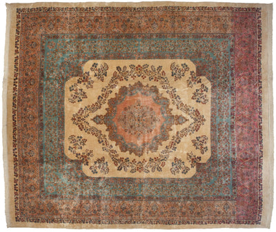 RESERVED 13.5x16 Vintage Fine Kerman Carpet