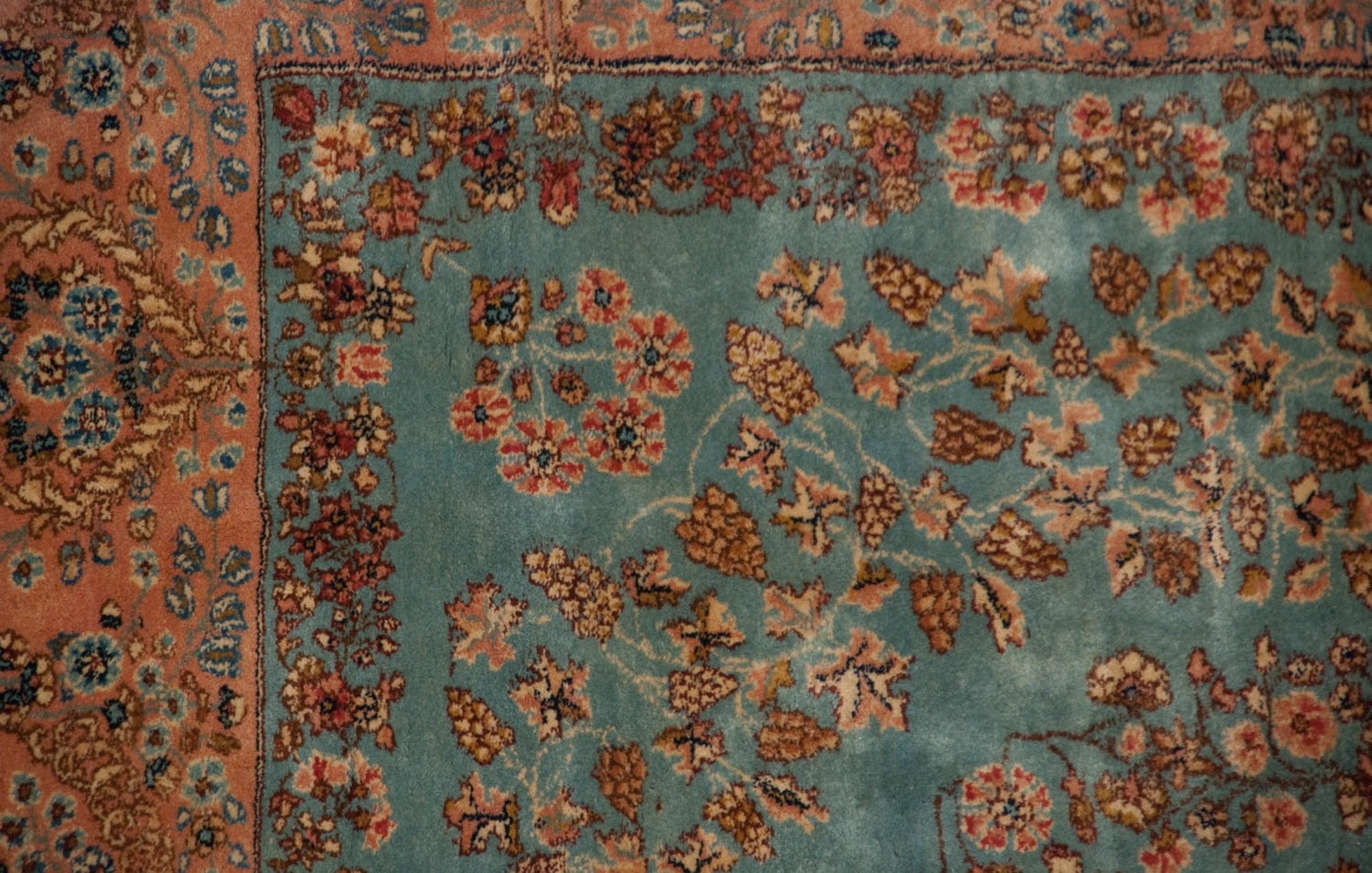 RESERVED 13.5x16 Vintage Fine Kerman Carpet