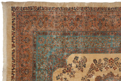RESERVED 13.5x16 Vintage Fine Kerman Carpet