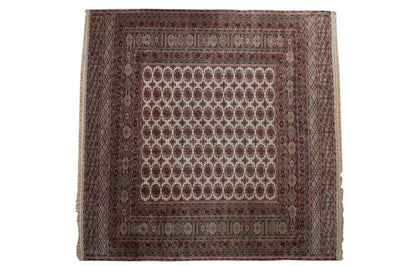 12.5x12.5 Vintage Fine Pakistani Bokhara Design Square Carpet by Old New House® - main product image for Resin Society