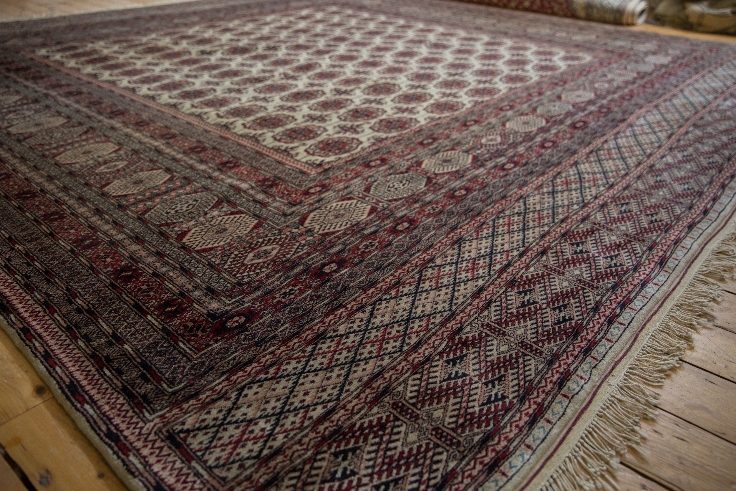 12.5x12.5 Vintage Fine Pakistani Bokhara Design Square Carpet by Old New House® - product image 6 for Resin Society