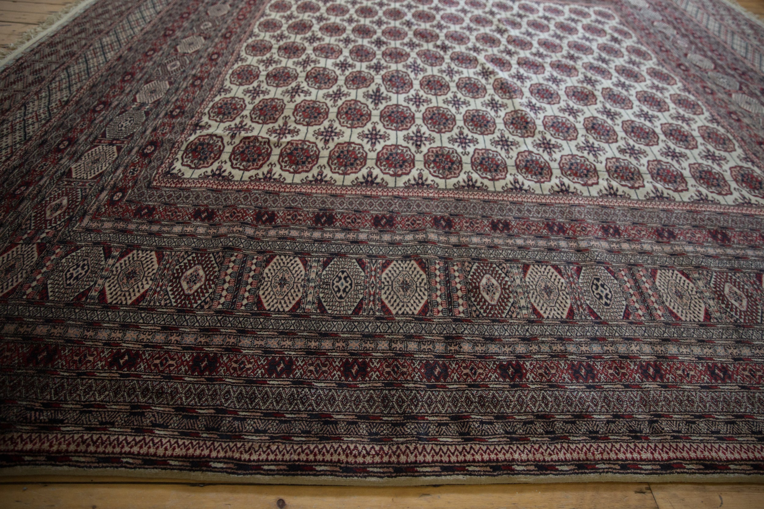 12.5x12.5 Vintage Fine Pakistani Bokhara Design Square Carpet by Old New House® - product image 8 for Resin Society