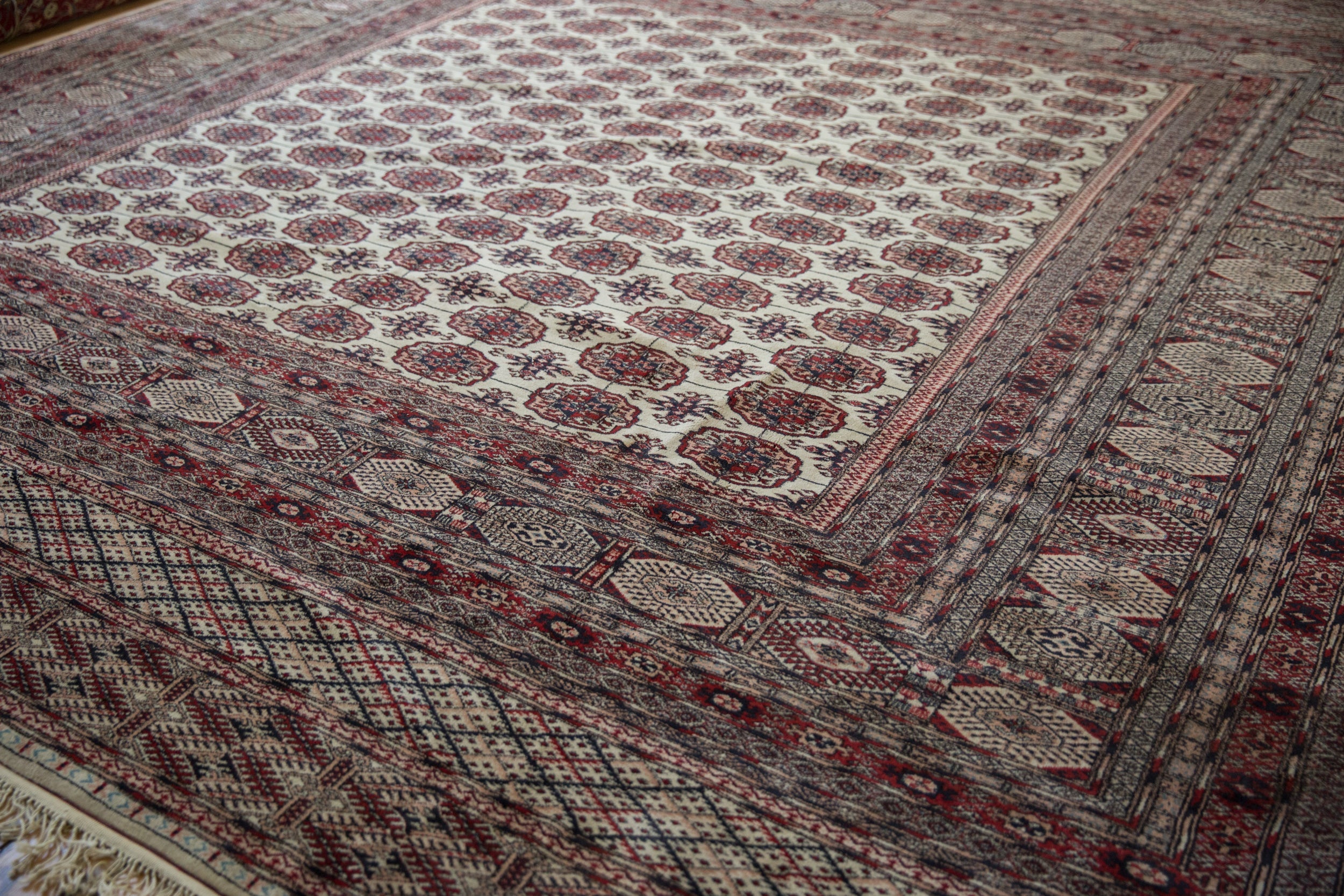 12.5x12.5 Vintage Fine Pakistani Bokhara Design Square Carpet by Old New House® - product image 10 for Resin Society