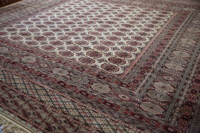 12.5x12.5 Vintage Fine Pakistani Bokhara Design Square Carpet by Old New House® - product image 10 for Resin Society