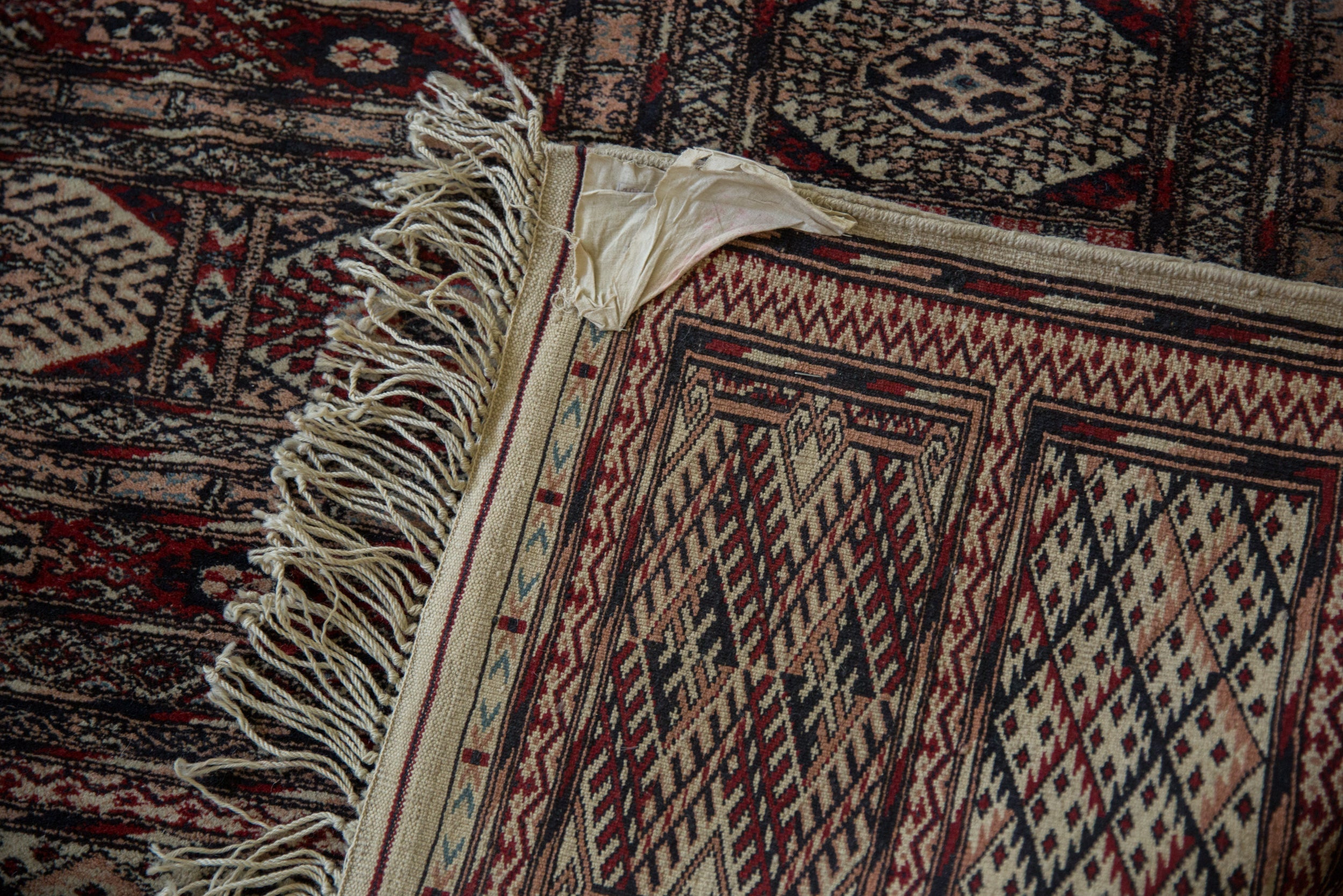 12.5x12.5 Vintage Fine Pakistani Bokhara Design Square Carpet by Old New House® - product image 13 for Resin Society