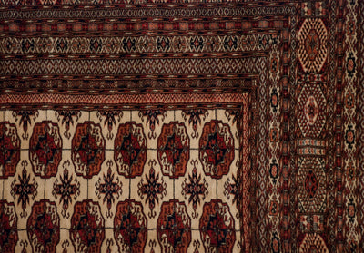 14.5x16.5 Vintage Fine Pakistani Bokhara Design Carpet by Old New House® - product image 4 for Resin Society