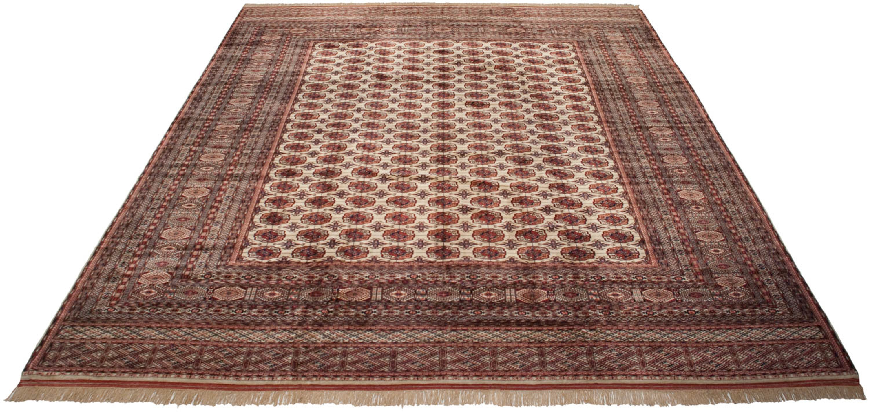 14.5x16.5 Vintage Fine Pakistani Bokhara Design Carpet by Old New House® - product image 2 for Resin Society