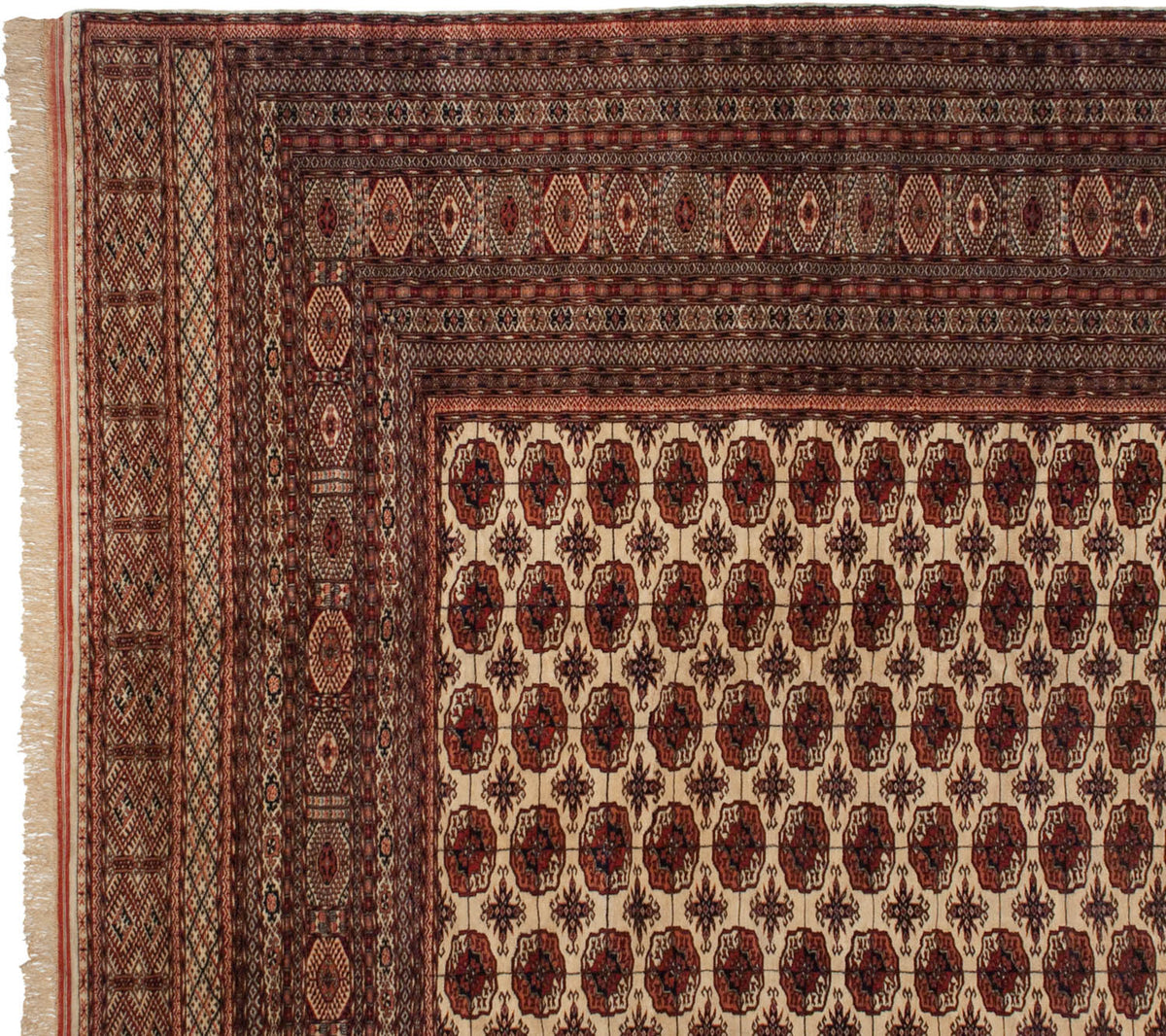 14.5x16.5 Vintage Fine Pakistani Bokhara Design Carpet by Old New House® - product image 6 for Resin Society