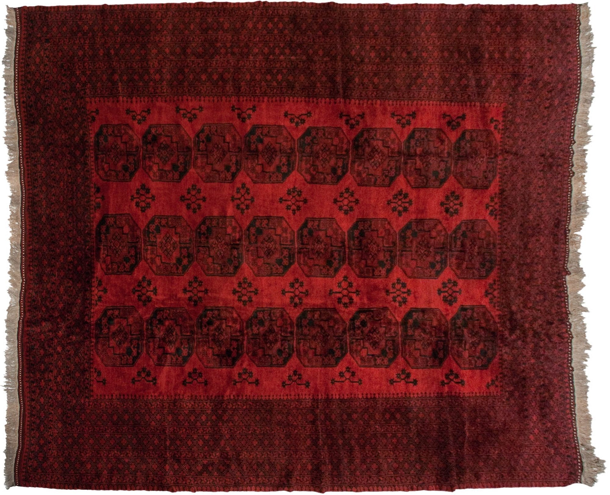 11.5x14 Vintage Afghani Ersari Design Carpet by Old New House® - main product image for Resin Society
