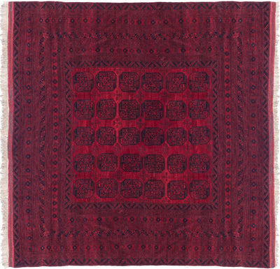15x15 Vintage Afghani Ersari Design Square Carpet by Old New House® - main product image for Resin Society