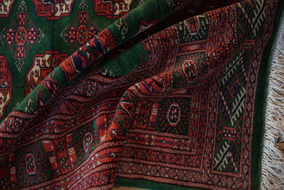 6x6.5 Vintage Fine Pakistani Bokhara Design Square Carpet by Old New House® - product image 9 for Resin Society